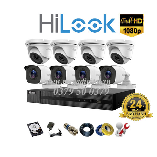 Trọn bộ 8 camera Hilook HD1080P