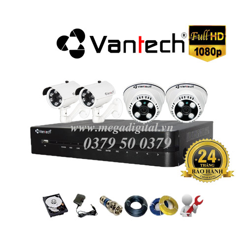 Trọn bộ 4 camera Vantech HD1080P